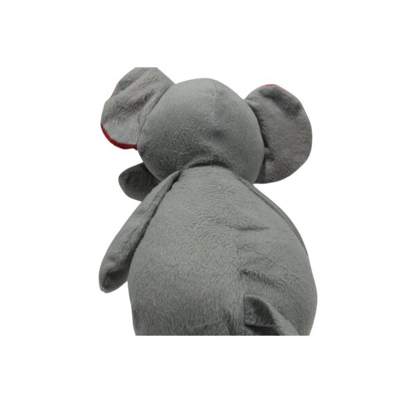Cuddly Grey & Red Elephant Plush Toy By Kellytoy - Picture 3 of 4